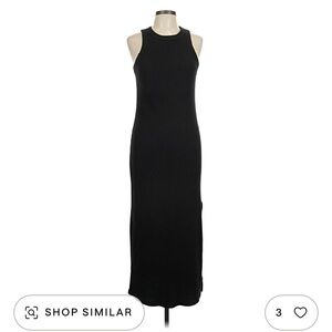 Black Ribbed Tank Bodycon Dress Size M